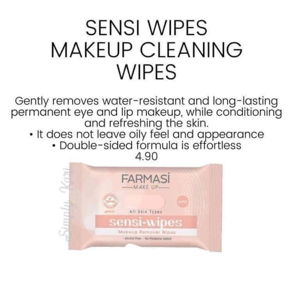 Farmasi's Sensi-Wipes-Face Wipes/Makeup Remover-Wash the Day off Wipes--… - Picture 3 of 4